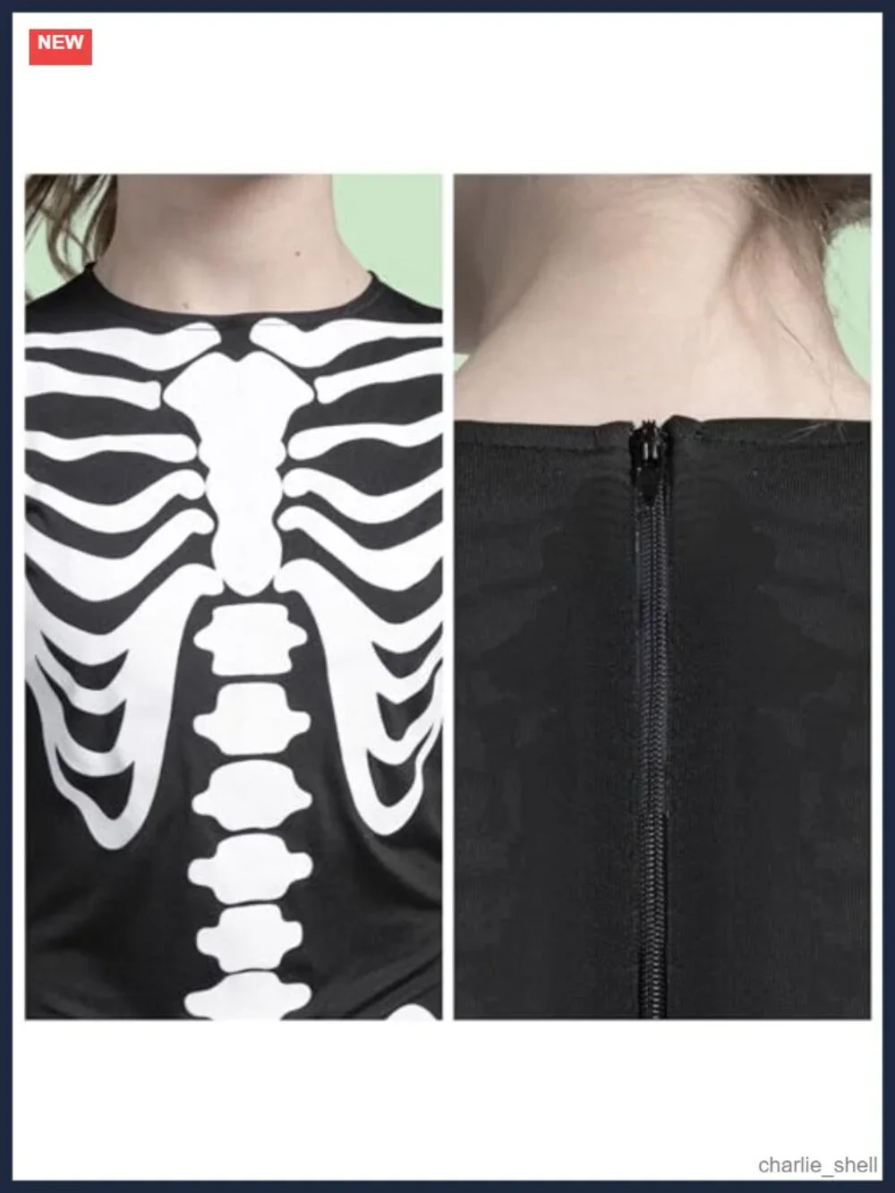 Glow in the Dark Skeleton Jumpsuit Costume with Gloves